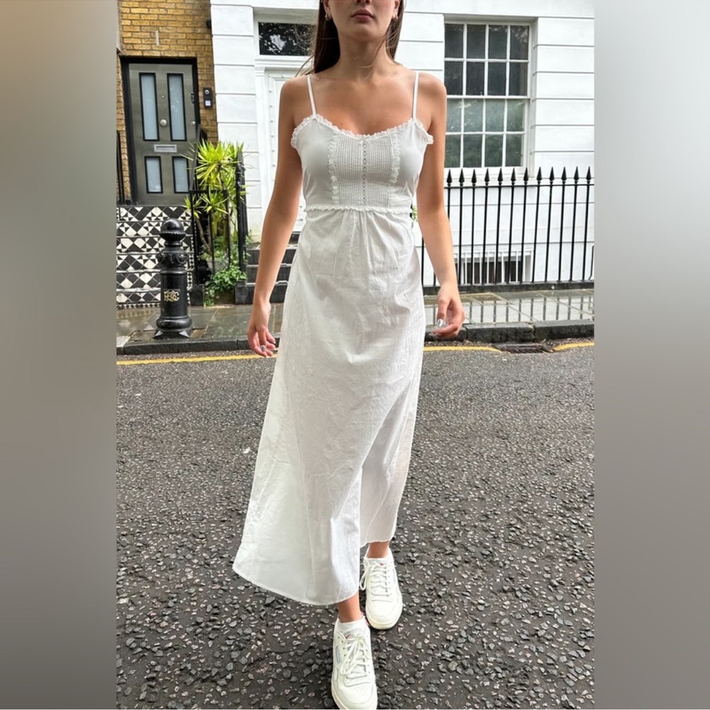 NWT Brandy Melville long white linen dress